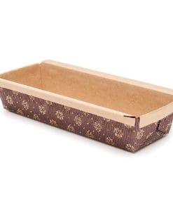 Molde De Papel Rectangular Para Plum Cake - 20 X 6,5 Cm