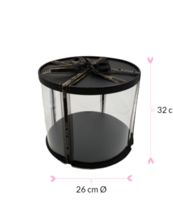 Caja Para Tarta Deluxe Negra - Ø 26 / H 32 Cm