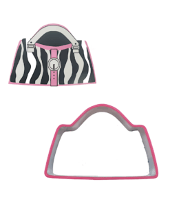 Cortador Metalico + Texturizador Blossom - Bolso Cebra