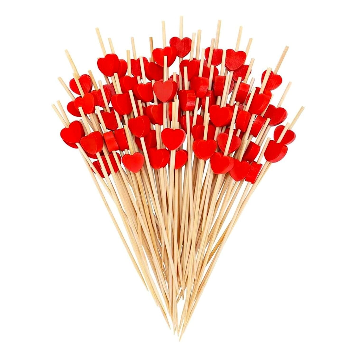 100 PALITOS DE MADERA PARA APERITIVOS - CORAZON ROJO 3 100 PALITOS DE MADERA PARA APERITIVOS - CORAZON ROJO - Imagen 3