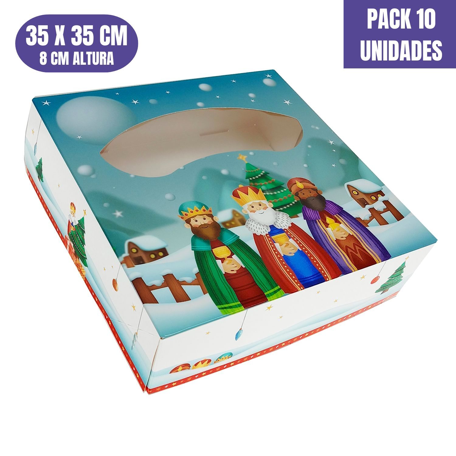 Cajas Para Roscon De Reyes Magos - 35 X 8 Cm (10 Unidades) 1 Cajas Para Roscon De Reyes Magos - 35 X 8 Cm (10 Unidades)