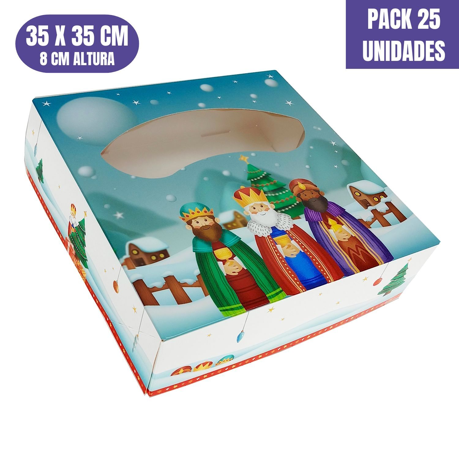 Cajas Para Roscon De Reyes Magos - 35 X 8 Cm (25 Unidades) 1 Cajas Para Roscon De Reyes Magos - 35 X 8 Cm (25 Unidades)