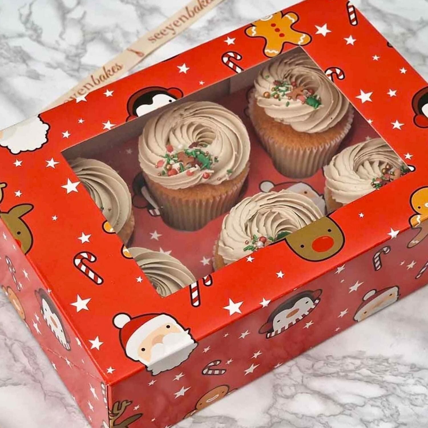 SET 2 CAJAS PARA 6 CUPCAKES SIMPLY MAKING - PERSONAJES NAVIDAD 2 SET 2 CAJAS PARA 6 CUPCAKES SIMPLY MAKING - PERSONAJES NAVIDAD - Imagen 2