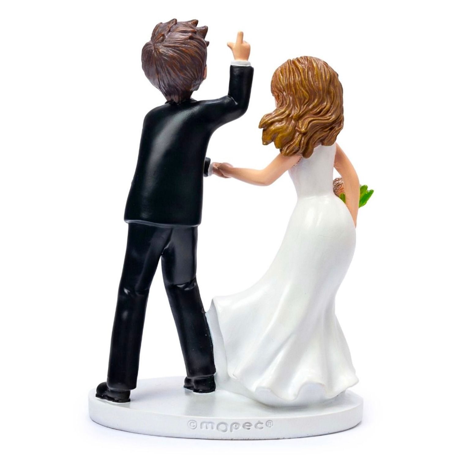 Figura Para Bolo De Casamento Noivo E Noiva Em Festa - Mopec 2 Figura Para Bolo De Casamento Noivo E Noiva Em Festa - Mopec - Image 2