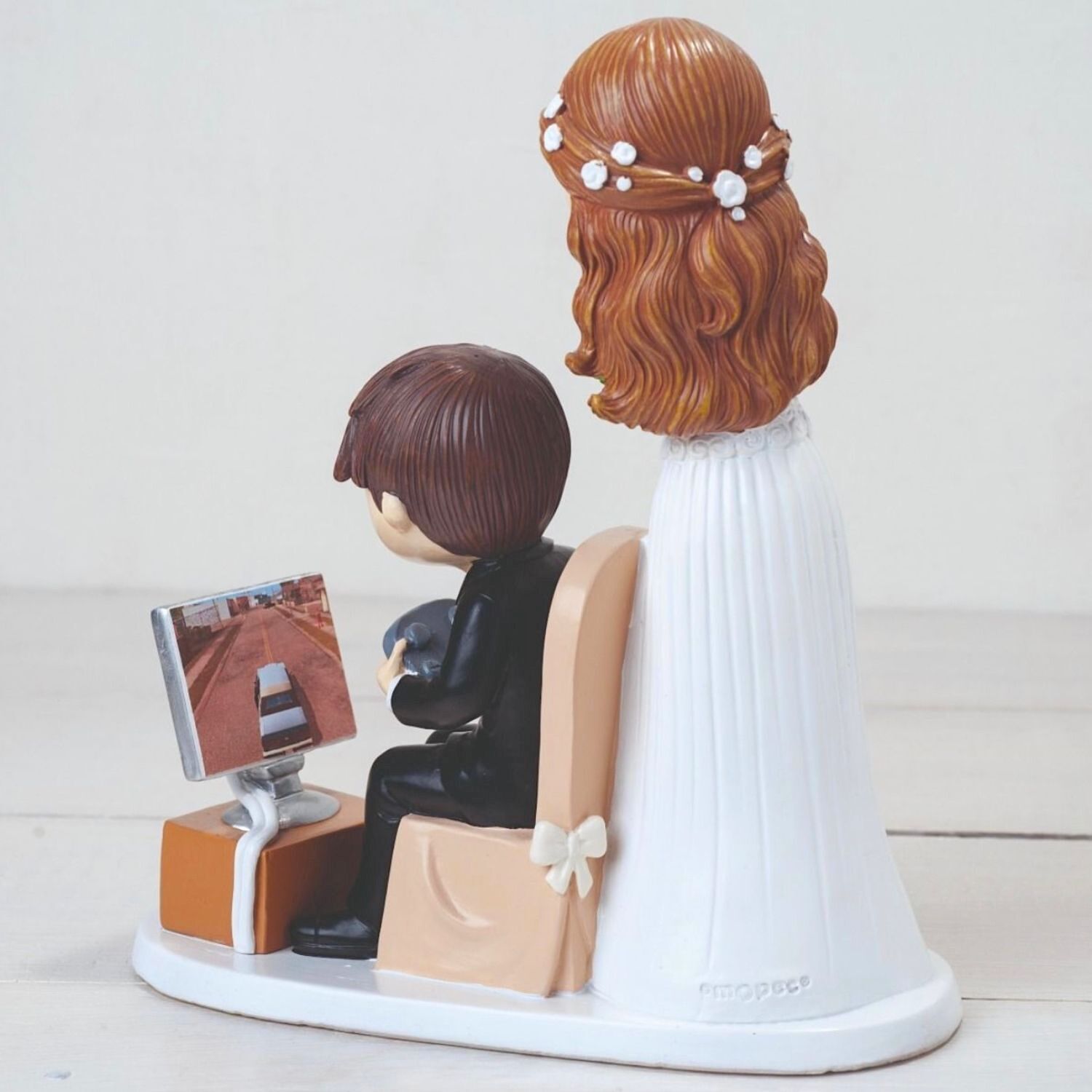 Figura Para Tarta De Boda Videojuegos Novio Gamer Y Novia - Mopec 2 Figura Para Tarta De Boda Videojuegos Novio Gamer Y Novia - Mopec - Imagen 2