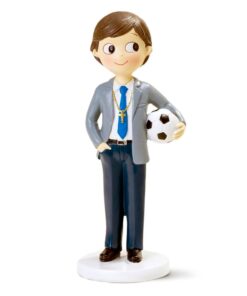 Figura Para Tarta De Comunion NiÑo Con Pelota Y Rosario - Mopec