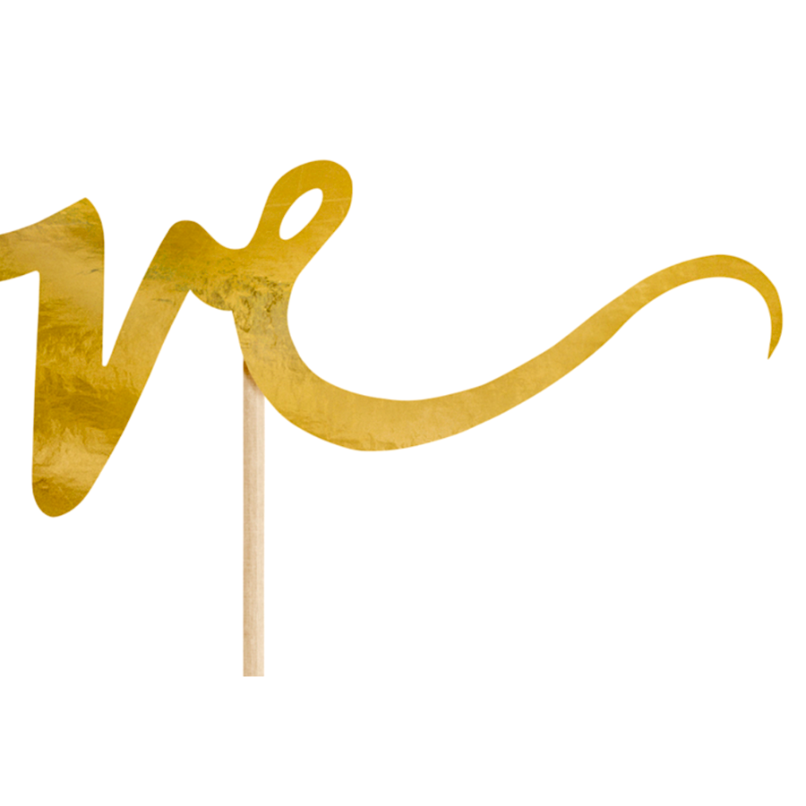 Topper Para Tarta Partydeco - Love Oro 3 Topper Para Tarta Partydeco - Love Oro - Imagen 3