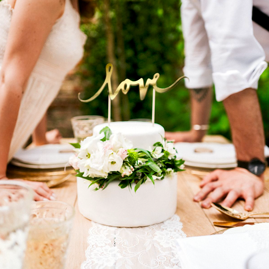 Topper Para Tarta Partydeco - Love Oro 2 Topper Para Tarta Partydeco - Love Oro - Imagen 2