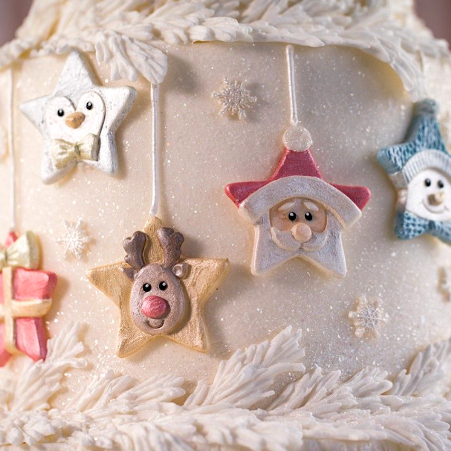 Molde Silicona Karen Davies - Estrellas De Navidad 2 Molde Silicona Karen Davies - Estrellas De Navidad - Imagen 2