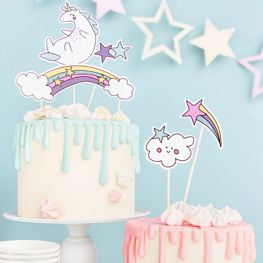 Topper Para Tarta Partydeco - Unicornio 2 Topper Para Tarta Partydeco - Unicornio - Imagen 2