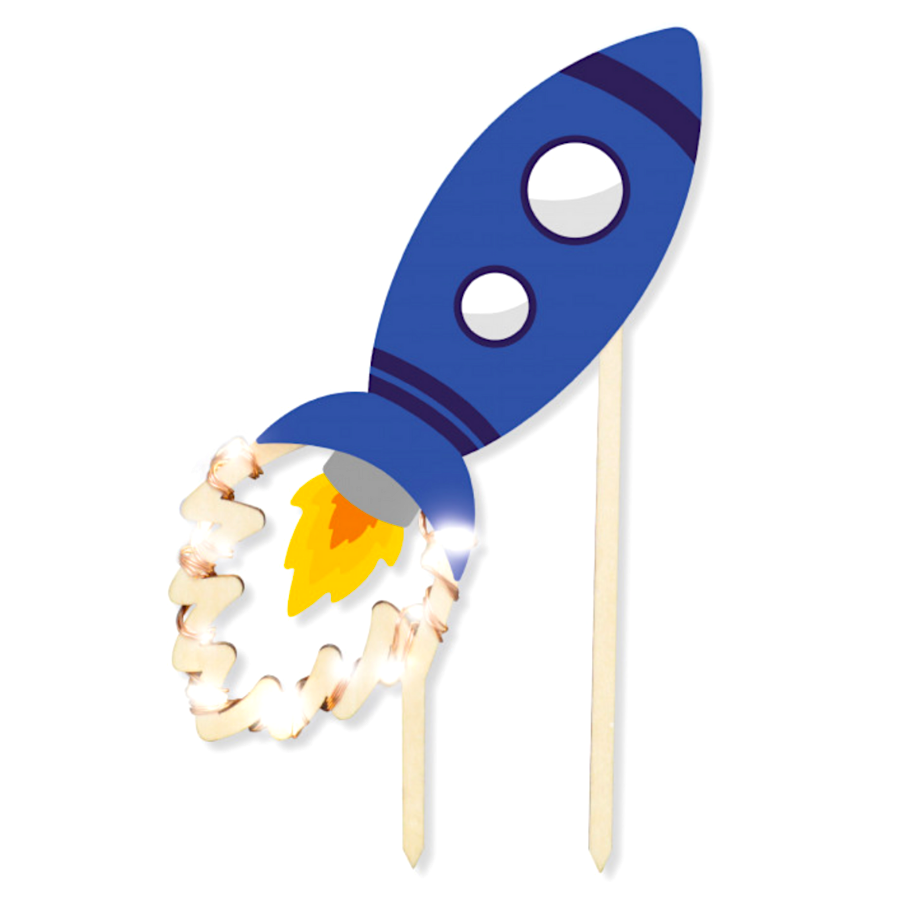 Topper Para Tarta Scrapcooking - Cohete Led 2 Topper Para Tarta Scrapcooking - Cohete Led - Imagen 2