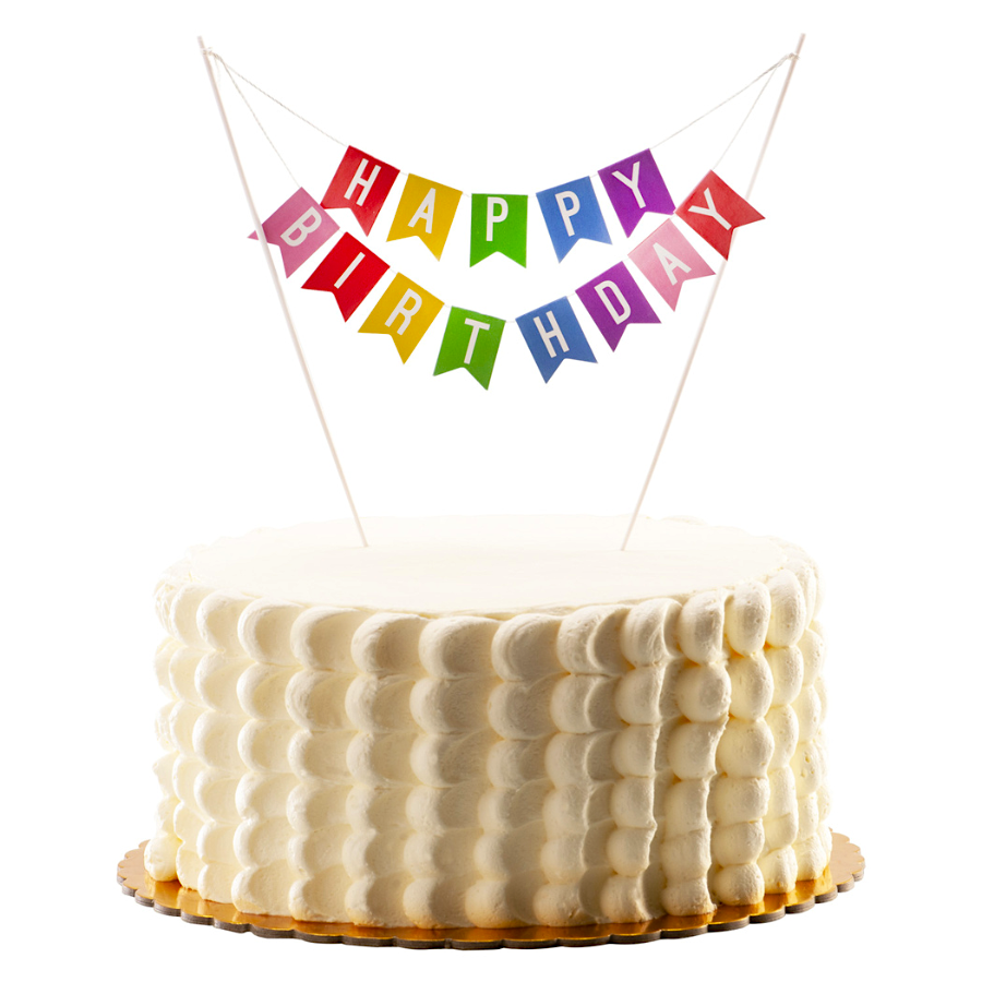 Topper Para Tarta Dekora - Banderas "happy Birthday" 2 Topper Para Tarta Dekora - Banderas "happy Birthday" - Imagen 2