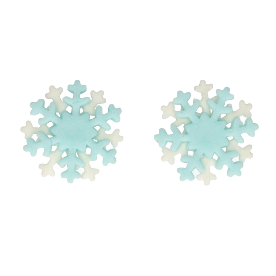 Decoraciones De Azucar Funcakes - Copos De Nieve (blancos Y Azules) 3 Decoraciones De Azucar Funcakes - Copos De Nieve (blancos Y Azules) - Imagen 3