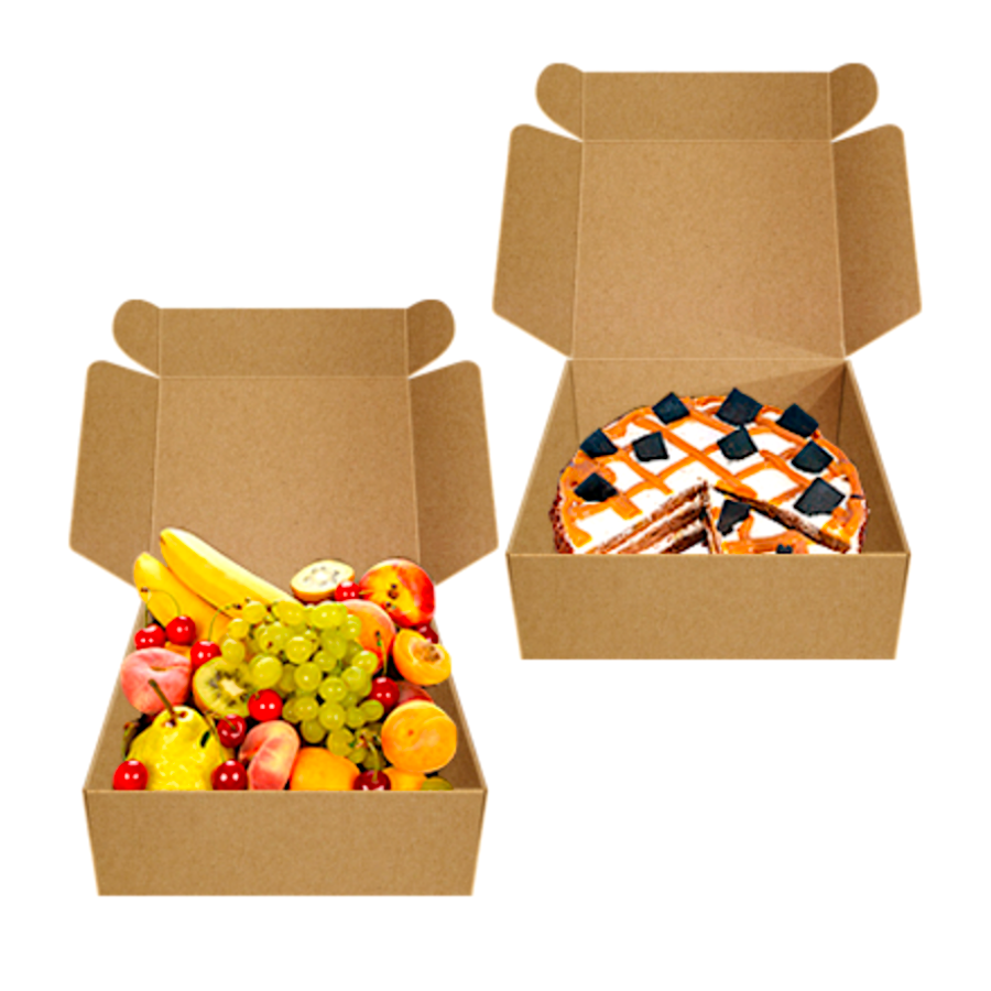 Caja Para Tarta Kraft - 25 Cm / 10 Cm H 3 Caja Para Tarta Kraft - 25 Cm / 10 Cm H - Imagen 3