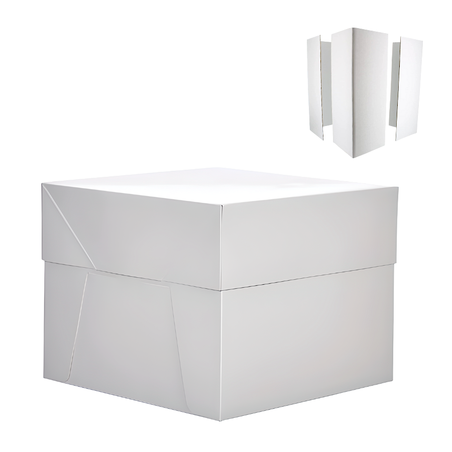 Caja Para Tarta Blanca - 30 Cm + Extensiones 30,5 Cm (sin Emblistar) 2 Caja Para Tarta Blanca - 30 Cm + Extensiones 30,5 Cm (sin Emblistar) - Imagen 2