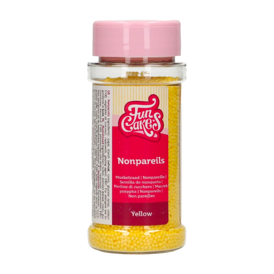 Perlas De Azucar (nonpareils) Funcakes - Amarillo 80 G 2 Perlas De Azucar (nonpareils) Funcakes - Amarillo 80 G - Imagen 2
