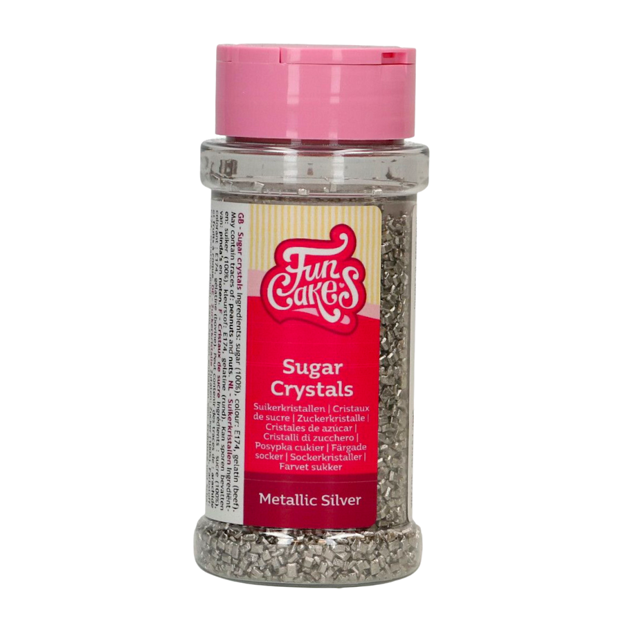 Cristales De Azucar Funcakes - Plata Metalizados 80 G 2 Cristales De Azucar Funcakes - Plata Metalizados 80 G - Imagen 2