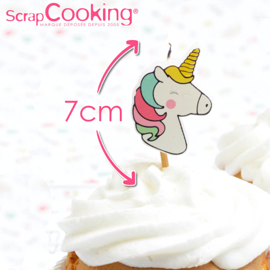 Velas Scrapcooking - Unicornios 3 Velas Scrapcooking - Unicornios - Imagen 3