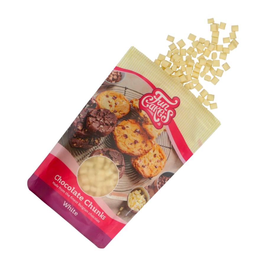 Chips De Chocolate Blanco Funcakes - Chunks 350 G 2 Chips De Chocolate Blanco Funcakes - Chunks 350 G - Imagen 2