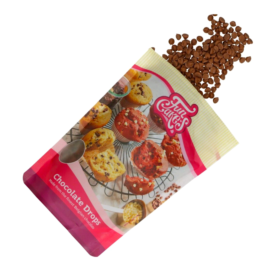 Gotas De Chocolate Con Leche Funcakes - "drops" 350 G 2 Gotas De Chocolate Con Leche Funcakes - "drops" 350 G - Imagen 2