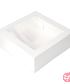 Caja Para Tarta Blanca Con Ventana - 30 X 9,5 Cm