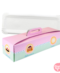 Set Bandeja Blanca + Caja Para Brazo De Gitano - 45,5 X 14 Cm
