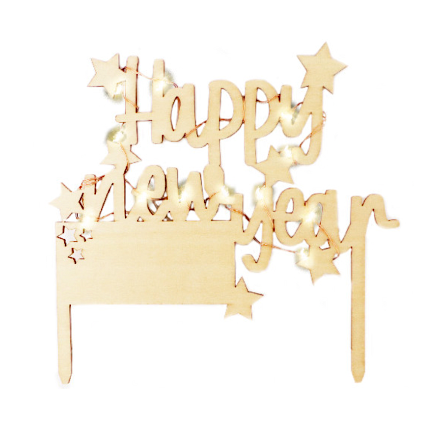 Topper Para Tarta Scrapcooking - "happy New Year" Led 2 Topper Para Tarta Scrapcooking - "happy New Year" Led - Imagen 2