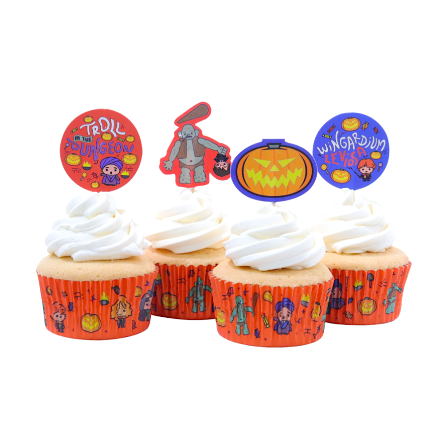 Set Capsulas Cupcake + Toppers Pme - Troll "harry Potter" 2 Set Capsulas Cupcake + Toppers Pme - Troll "harry Potter" - Imagen 2
