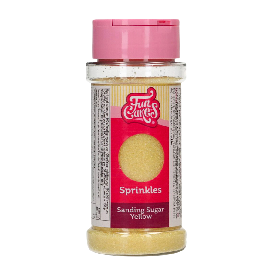 Azucar De Grano Fino "sanding Sugar" Funcakes - Amarillo (80 G) 2 Azucar De Grano Fino "sanding Sugar" Funcakes - Amarillo (80 G) - Imagen 2