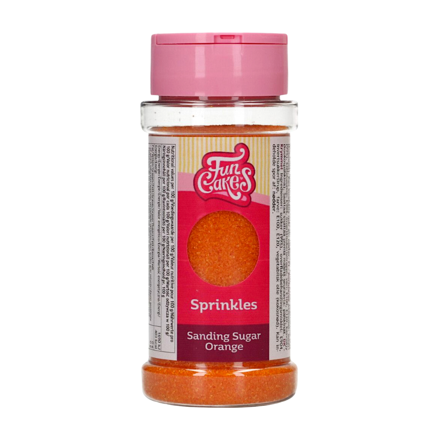 Azucar De Grano Fino "sanding Sugar" Funcakes - Naranja (80 G) 2 Azucar De Grano Fino "sanding Sugar" Funcakes - Naranja (80 G) - Imagen 2