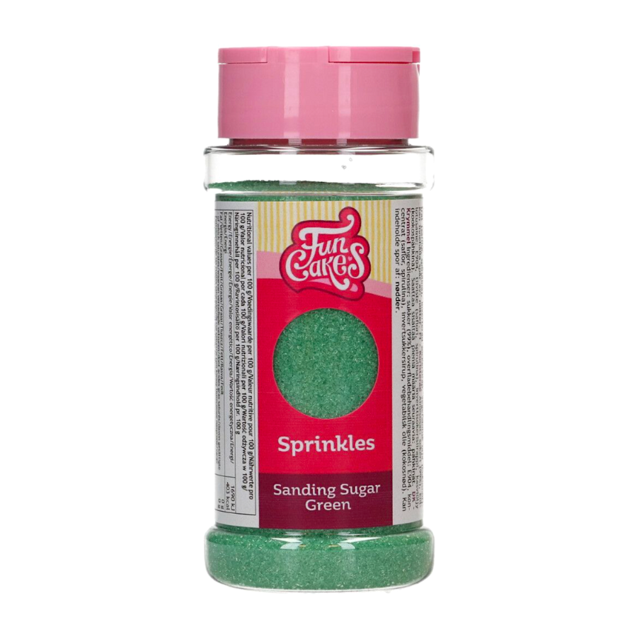 Azucar De Grano Fino "sanding Sugar" Funcakes - Verde (80 G) 2 Azucar De Grano Fino "sanding Sugar" Funcakes - Verde (80 G) - Imagen 2