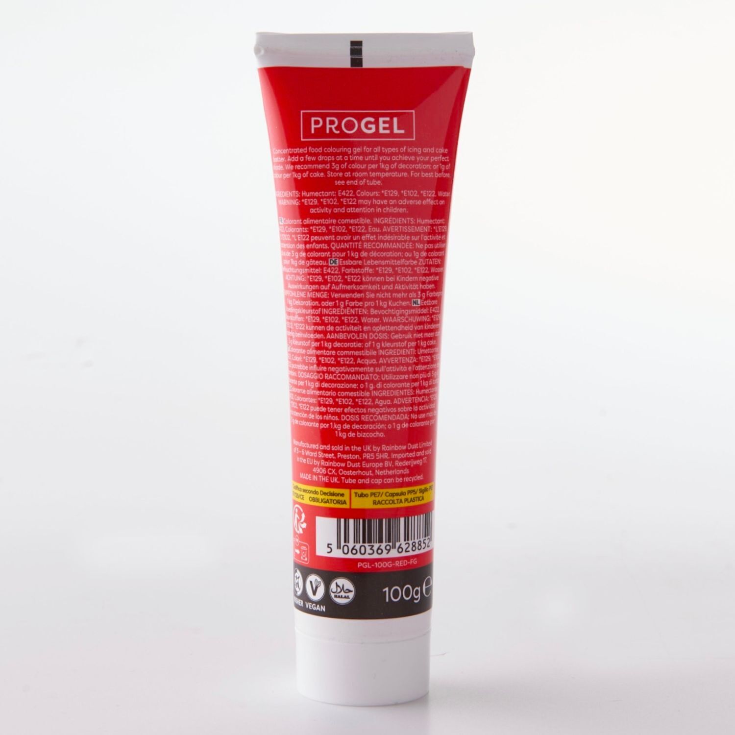 Colorante En Gel "progel" Rainbow Dust - Red / Rojo 100 G 3 Colorante En Gel "progel" Rainbow Dust - Red / Rojo 100 G - Imagen 3