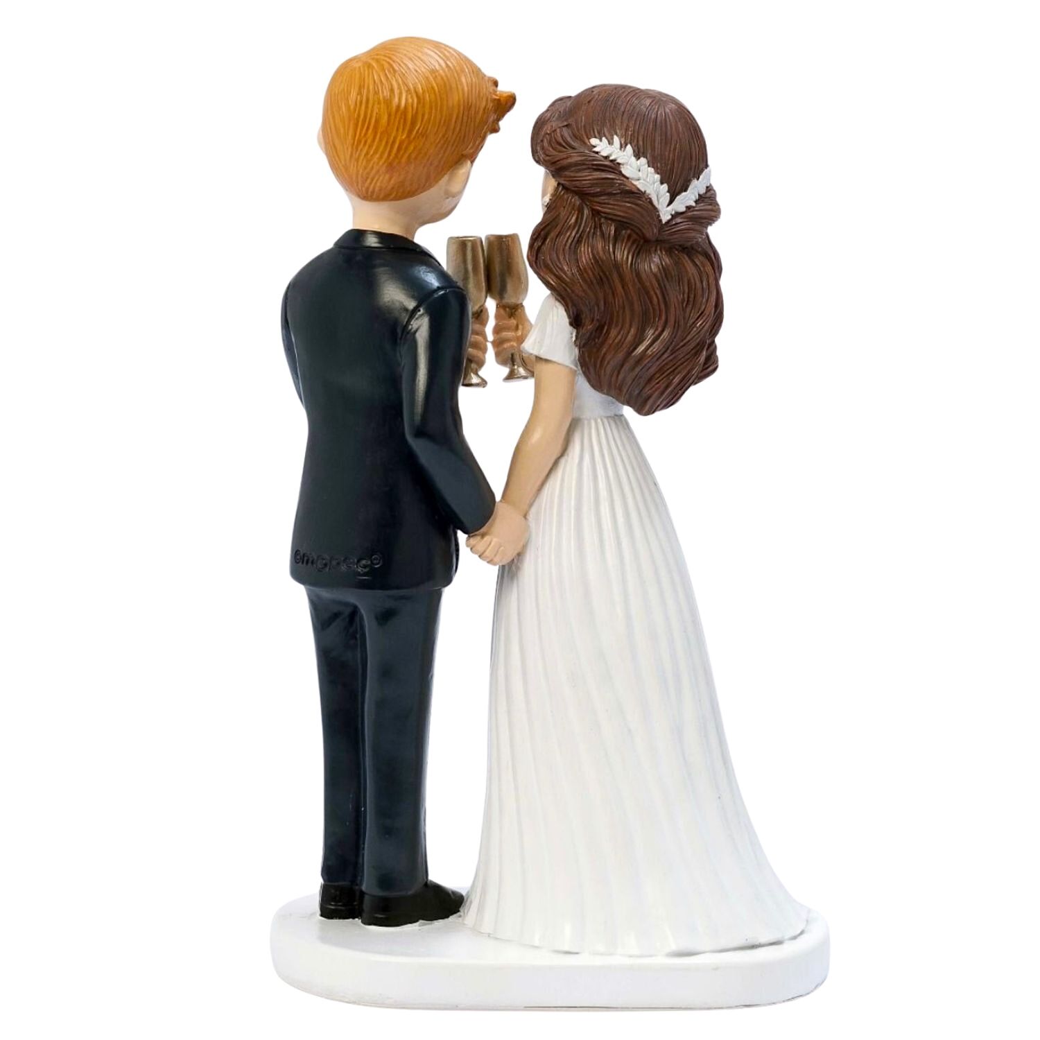 Figura Para Tarta De Boda Novio Rubio Y Novia Brindando - Mopec 2 Figura Para Tarta De Boda Novio Rubio Y Novia Brindando - Mopec - Imagen 2