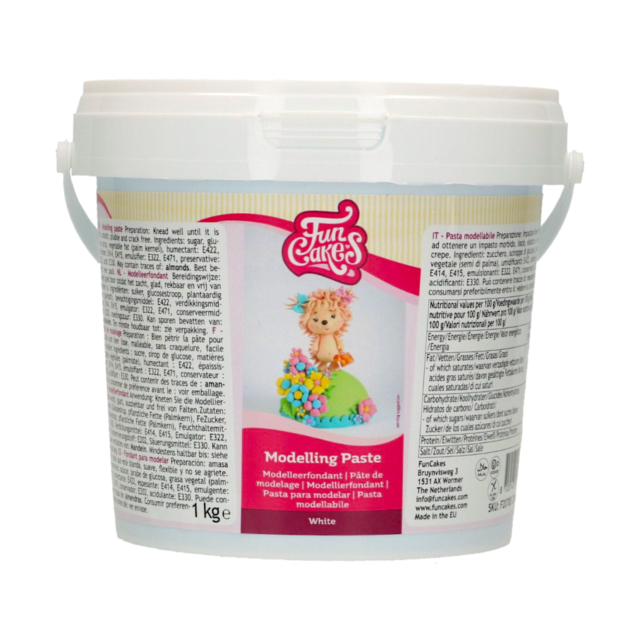 PASTA DE MODELAR FUNCAKES - BLANCA 1 KG 1 PASTA DE MODELAR FUNCAKES - BLANCA 1 KG