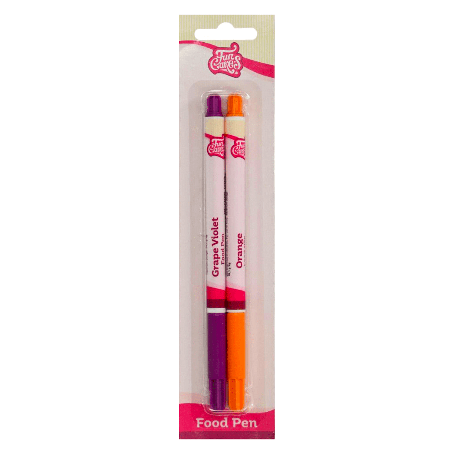 SET ROTULADORES COMESTIBLES FUNCAKES - MORADO Y NARANJA 1 SET ROTULADORES COMESTIBLES FUNCAKES - MORADO Y NARANJA