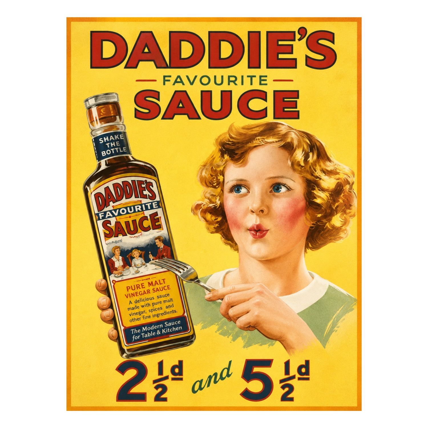 CHAPA METALICA DECORATIVA DE SALSA DADDIE’S “FAVOURITE SAUCE” VINTAGE - 40 X 30 CM 1 CHAPA METALICA DECORATIVA DE SALSA DADDIE’S “FAVOURITE SAUCE” VINTAGE - 40 X 30 CM