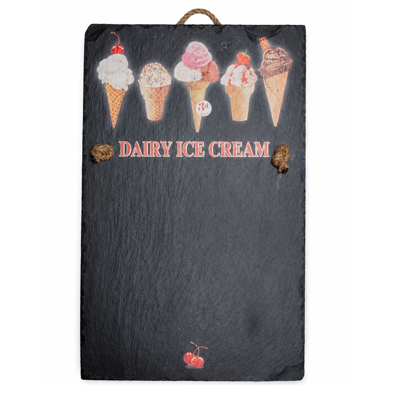 PIZARRA DE PARED "DAIRY ICE CREAM" HELADOS VINTAGE – 25 X 40 CM 1 PIZARRA DE PARED "DAIRY ICE CREAM" HELADOS VINTAGE – 25 X 40 CM