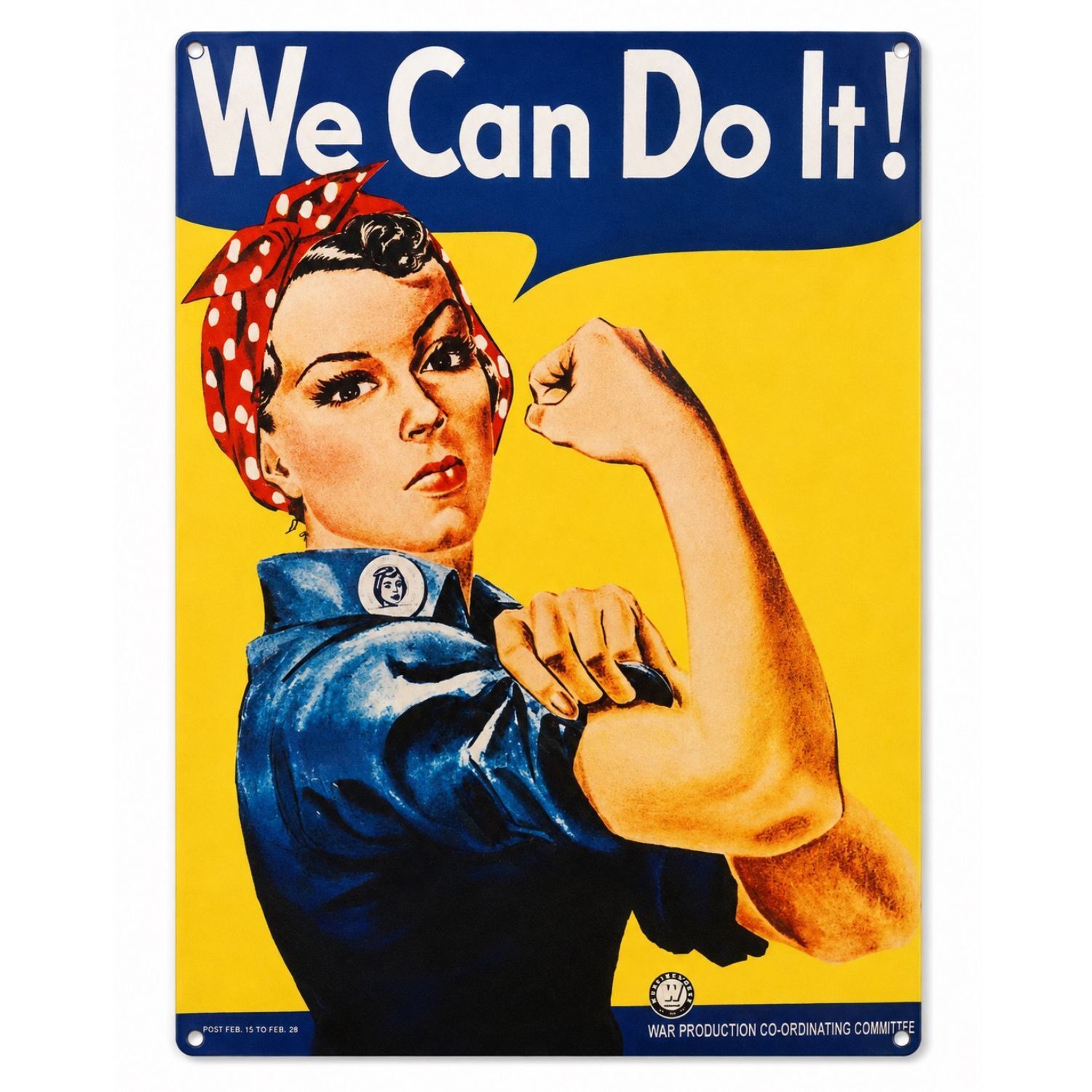 CHAPA METALICA DECORATIVA "WE CAN DO IT" VINTAGE – 40 X 30 CM 1 CHAPA METALICA DECORATIVA "WE CAN DO IT" VINTAGE – 40 X 30 CM