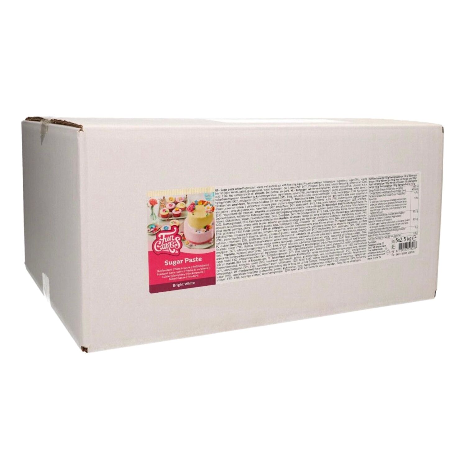 FONDANT DE SABOR FUNCAKES - BLANCO VAINILLA 12,5 KG (5 X 2,5 KG) 1 FONDANT DE SABOR FUNCAKES - BLANCO VAINILLA 12,5 KG (5 X 2,5 KG)