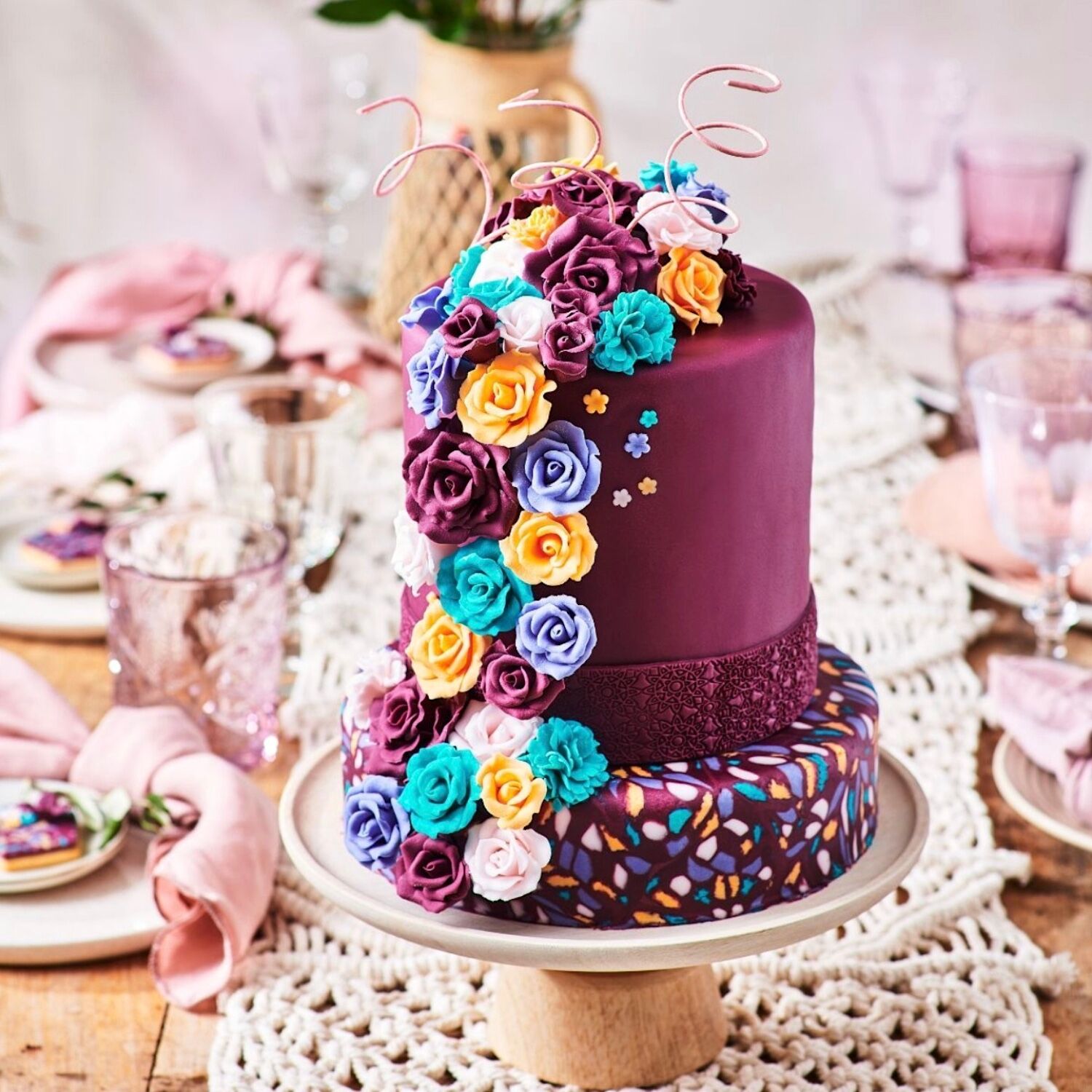 FONDANT FUNCAKES - PURPURA VINTAGE 250 G 3 FONDANT FUNCAKES - PURPURA VINTAGE 250 G - Imagen 3
