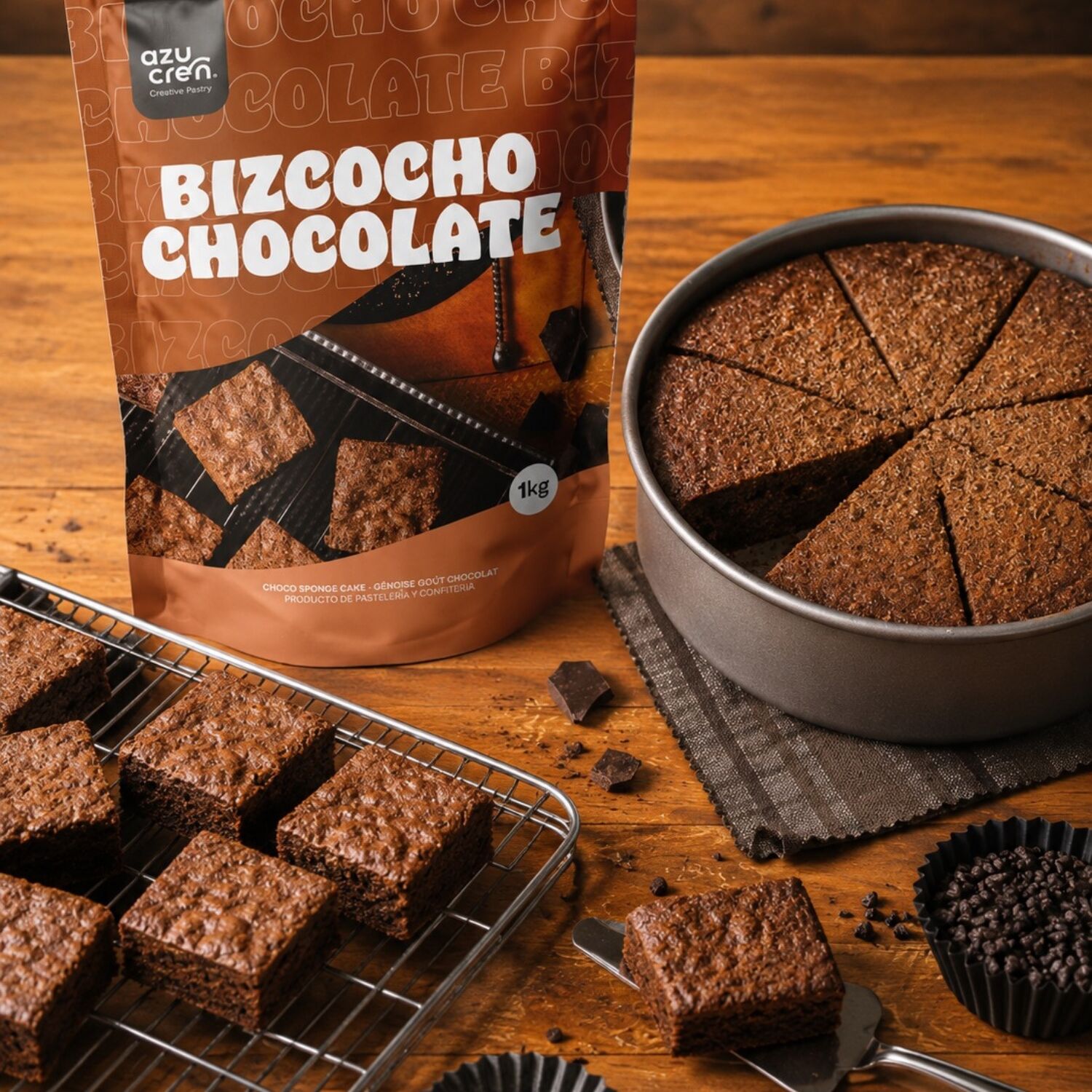 PREPARADO DE BIZCOCHO DE CHOCOLATE AZUCREN - 1 KG 2 PREPARADO DE BIZCOCHO DE CHOCOLATE AZUCREN - 1 KG - Imagen 2
