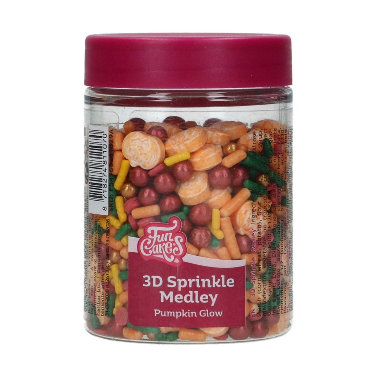 SPRINKLES 3D FUNCAKES - "PUMPKIN GLOW" HALLOWEEN (70 G) 3 SPRINKLES 3D FUNCAKES - "PUMPKIN GLOW" HALLOWEEN (70 G) - Imagen 3