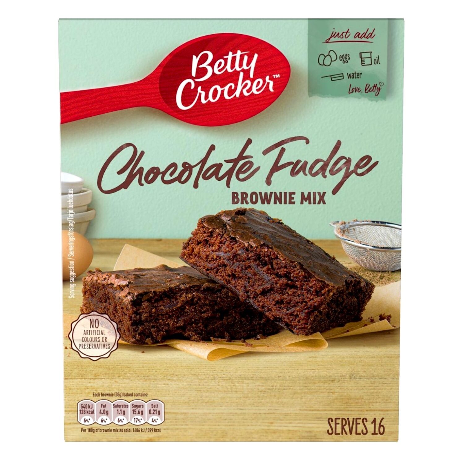 PREPARADO PARA BROWNIE DE CHOCOLATE FUDGE (415 G) - BETTY CROCKER 1 PREPARADO PARA BROWNIE DE CHOCOLATE FUDGE (415 G) - BETTY CROCKER