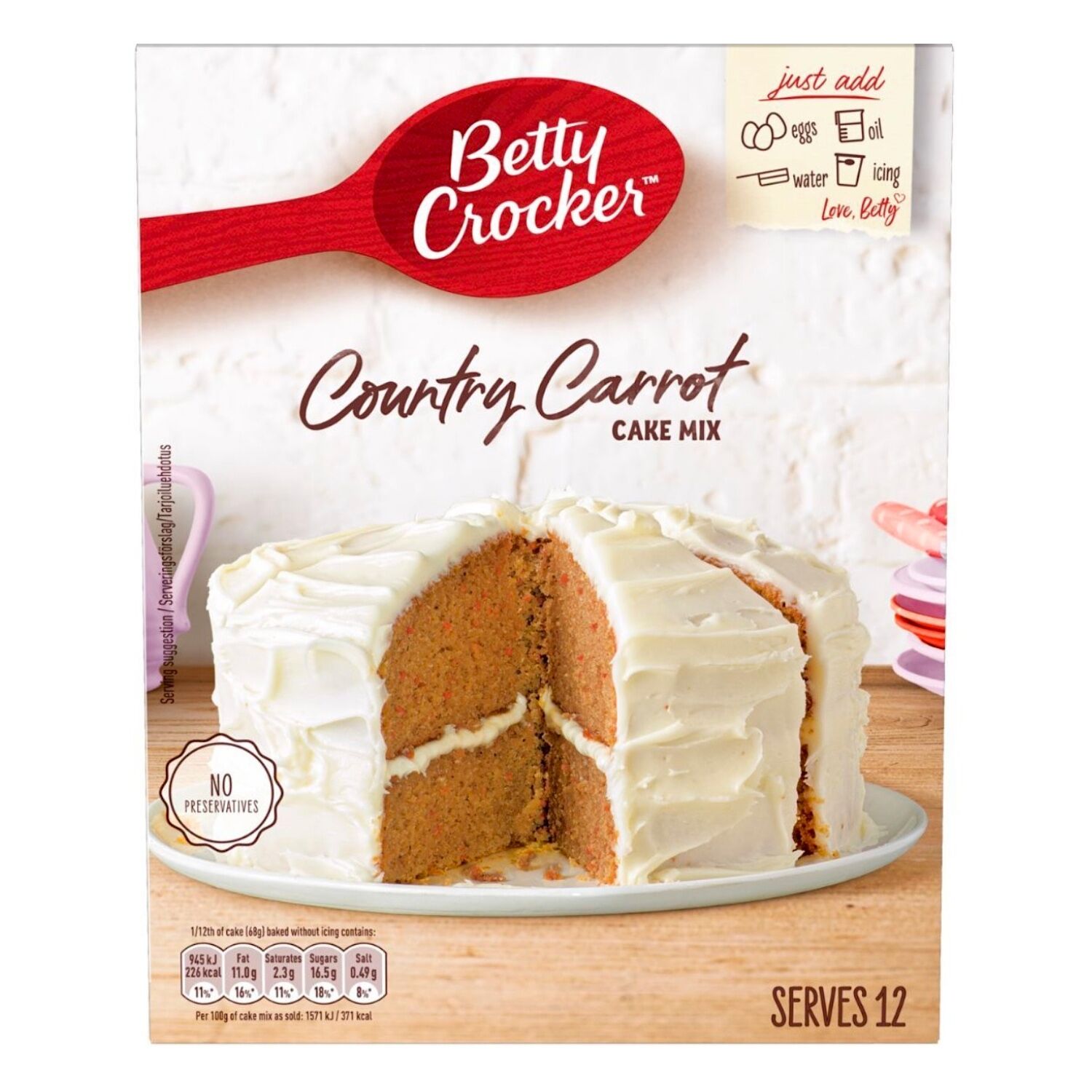 PREPARADO PARA TARTA DE ZANAHORIA (425 G) - BETTY CROCKER 1 PREPARADO PARA TARTA DE ZANAHORIA (425 G) - BETTY CROCKER