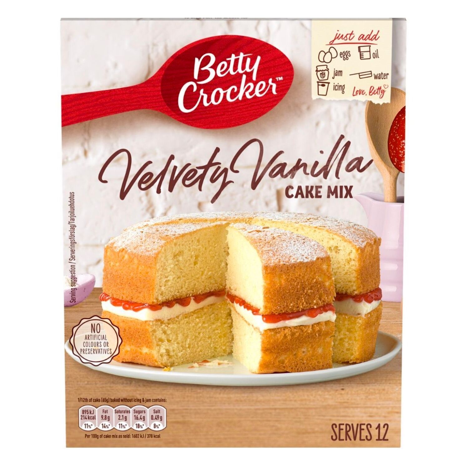 PREPARADO PARA BIZCOCHO DE VAINILLA (425 G) - BETTY CROCKER 1 PREPARADO PARA BIZCOCHO DE VAINILLA (425 G) - BETTY CROCKER