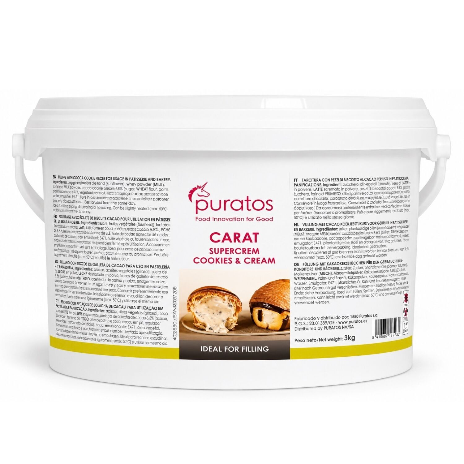 CREMA COOKIES & CREAM SUPERCREM PURATOS - 3 KG 1 CREMA COOKIES & CREAM SUPERCREM PURATOS - 3 KG