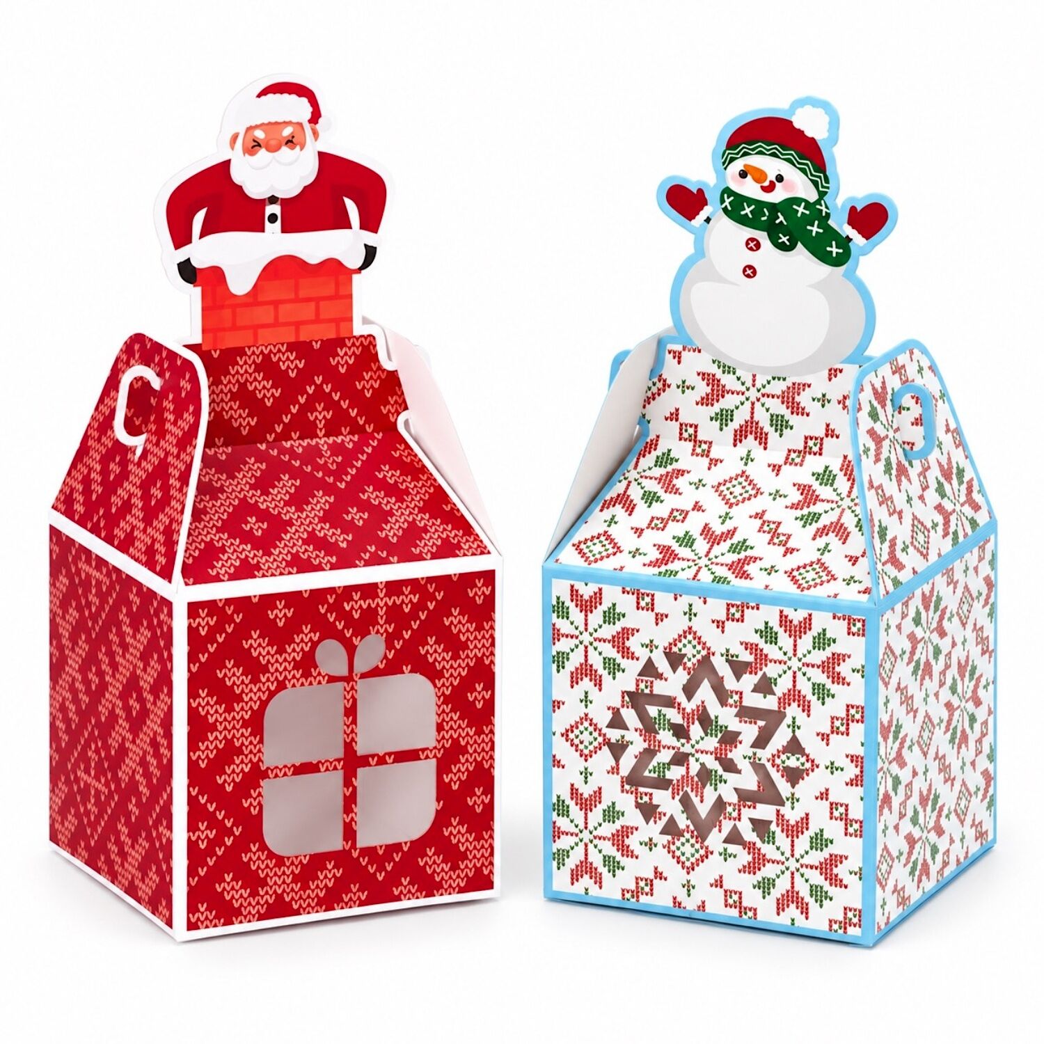 CAJAS NAVIDAD PAPA NOEL Y MUÑECO DE NIEVE CON VENTANA (12 U) - MOPEC 1 CAJAS NAVIDAD PAPA NOEL Y MUÑECO DE NIEVE CON VENTANA (12 U) - MOPEC