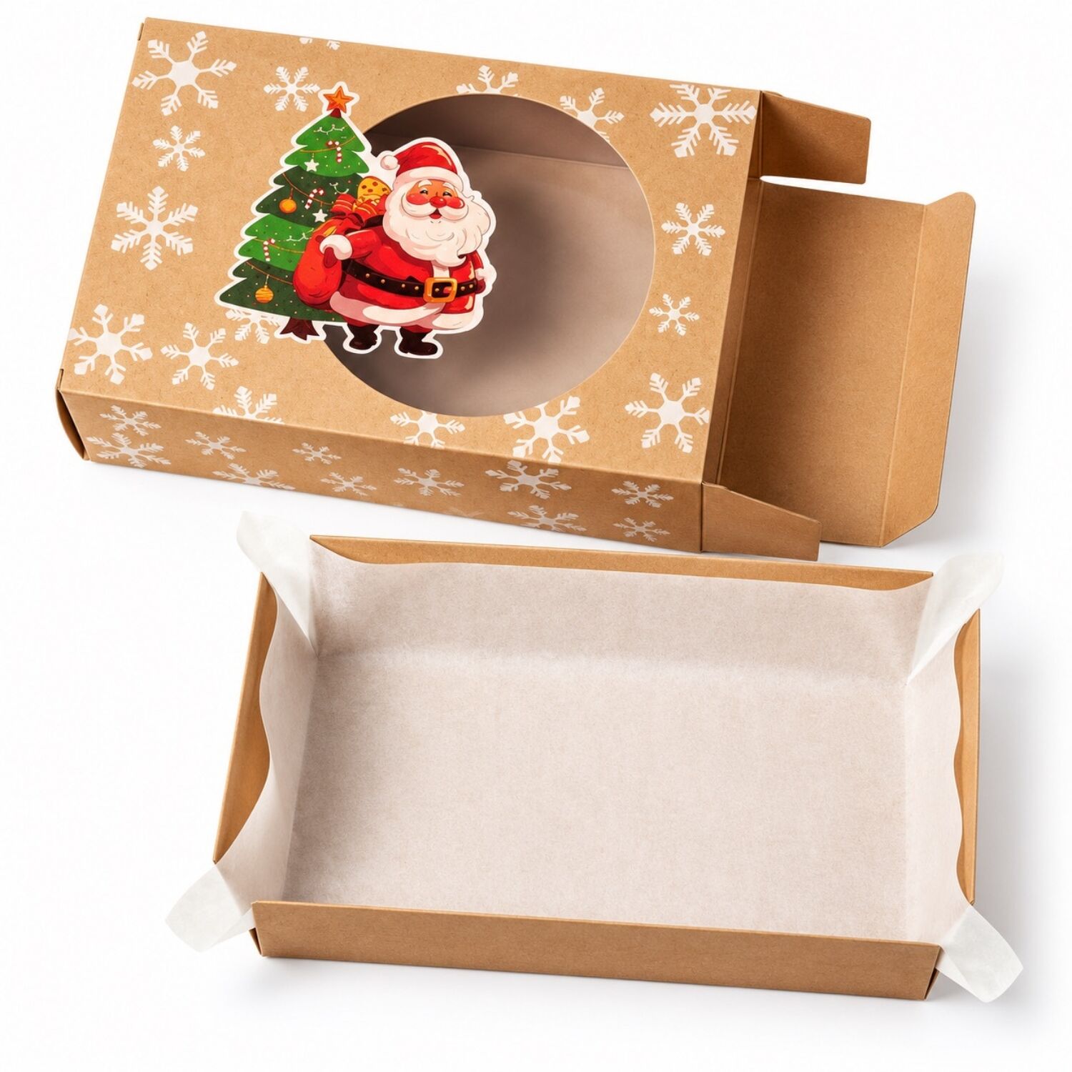 CAJAS NAVIDAD KRAFT PAPA NOEL Y MUÑECO DE NIEVE CON VENTANA (6 U) - MOPEC 2 CAJAS NAVIDAD KRAFT PAPA NOEL Y MUÑECO DE NIEVE CON VENTANA (6 U) - MOPEC - Imagen 2